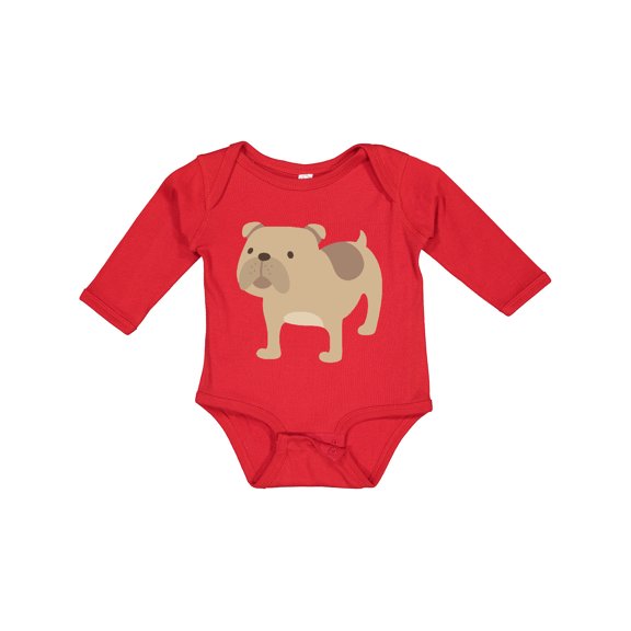 Inktastic Bulldog Boys or Girls Long Sleeve Baby Bodysuit