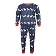 thumbnail image 3 of Ensemble de Pyjamas de Noël pour la Famille Imprimé Dessin Animé Elk Manches Longues Col Rond + Pantalons Longs Élastiques, 3 of 8