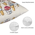 thumbnail image 3 of Fuzoiu Ice Cream Print Square Pillow Cover,Hidden Zipper Design,Luxury Square Pillow Case, Throw Pillow,Couch Cushion-24"x24", 3 of 7