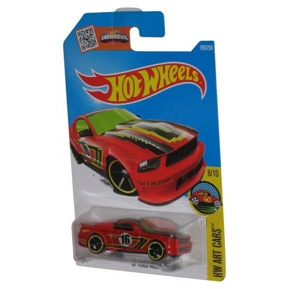 Hot Wheels HW Art Cars 8/10 (2015) Red '07 Ford Mustang Toy Car 198/250