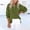#0039-Army Green, variant on Womens Button Down Long Sleeve Shirt, Solid V Neck Loose Blouse, Soft Crinkled Gauze Top for Vacation Gift