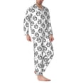 thumbnail image 2 of Sikiie Black Squirrel Mens Pajama Set, Soft Warm Long Sleeve Sleepwear, Cozy Button-Down Pjs for Men-X-Large, 2 of 7