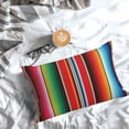 thumbnail image 3 of Salouo Mexican Serape Blanket Stripes Pattern Pillow Cases,1PC Pillow Covers with Envelope Closure Decorative Pillow Case for Bed Couch,Pillows Not Included-20"x30", 3 of 6