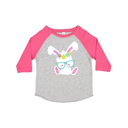 

Inktastic Hipster Bunny Bunny with Glasses Rabbit Flowers Gift Toddler Boy or Toddler Girl T-Shirt