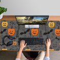 thumbnail image 4 of Long Mouse Pads for Desk,Halloween Pumpkins and Bats Desk Mats on Top Of Desks, Desk Mouse Pad Extra Large with 3mm Non-Slip Base and Stitched Edge for Gaming,Office,Work,Home 47.3x23.6in, 4 of 5