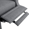 thumbnail image 6 of Welch Contemporary Tufted Recliner, Gray Fabric and Dark Brown, 6 of 7
