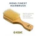 thumbnail image 3 of Kent OS11 Satinwood Military Club Hair Brush & Beard Brush &ndash; Soft White Boar Bristles for Fine or Thinning Hair, Men's Grooming, and Beard Care, 3 of 6