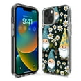 thumbnail image 3 of MUNDAZE Apple iPhone 13 Cute White Daisies Gnomes Flowers Floral Double Layer Phone Case Cover, 3 of 5