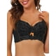 thumbnail image 5 of Sostenes de cobertura total para mujer Inspire Chic con tirantes anchos, largo, espalda alta, acolchados, encaje, push up C 36 Negro, 5 of 5