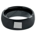 thumbnail image 2 of Tungsten Wyoming The Equality State Band Ring 8mm Men Women Comfort Fit Black Dome Brushed Polished, 2 of 4