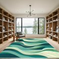 thumbnail image 2 of ODIKA 6'x9' Machine Washable Non-Slip Area Rug, Abstract Seafoam Green High Traffic Rug with Pad, Green, 1051331, 2 of 8