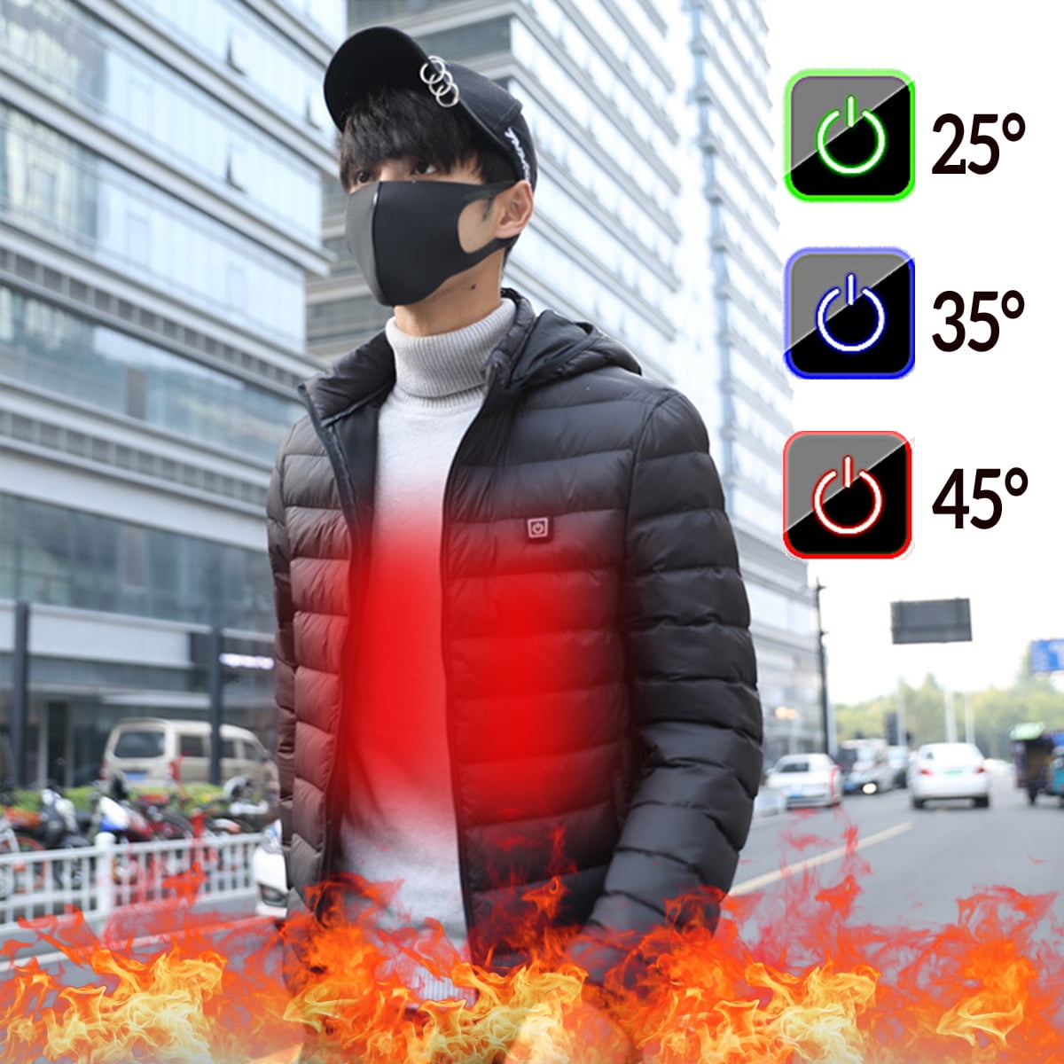 Heated Jacket Heated Coat for Men USB 