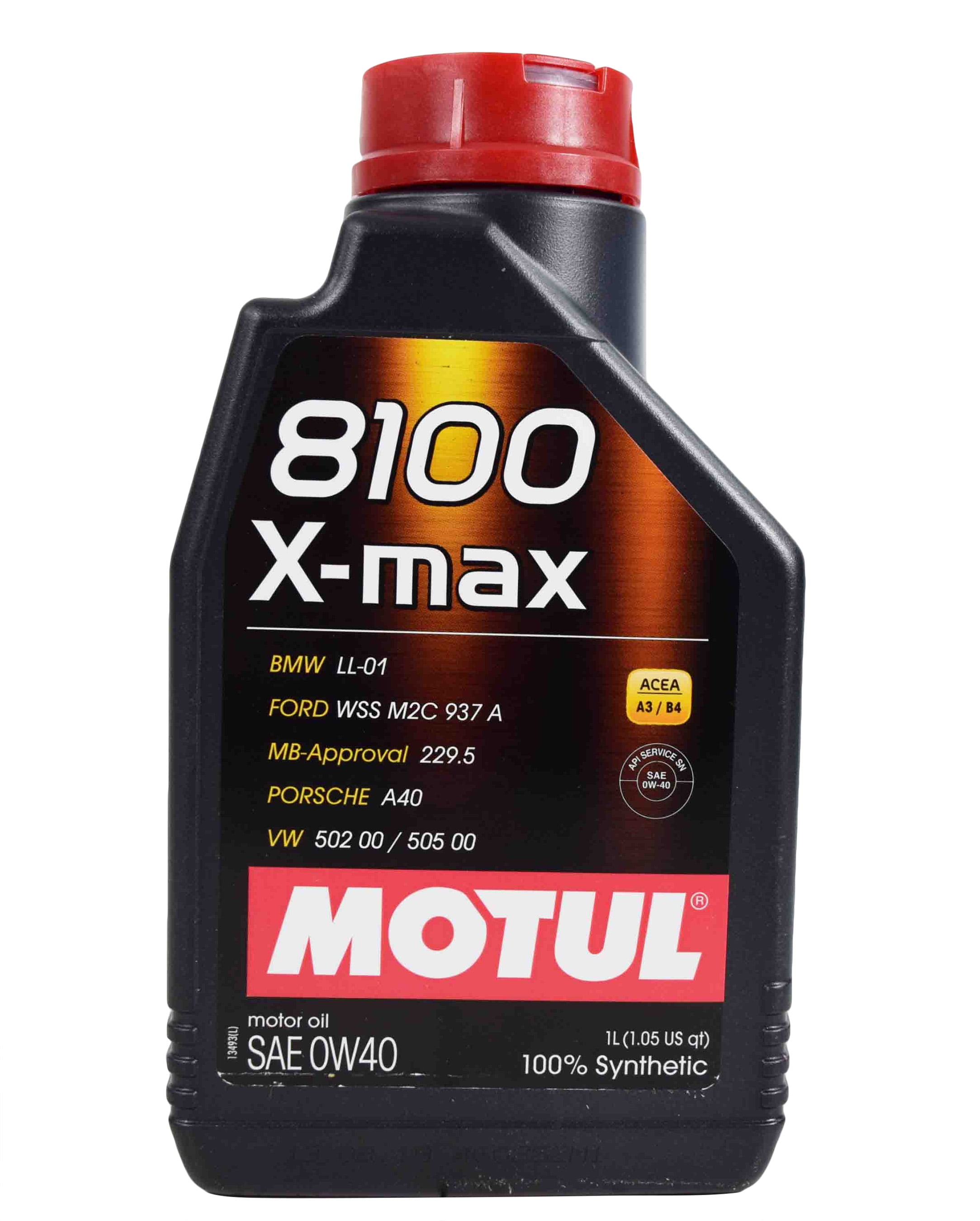 Motul 104531 8100 X-max SAE 0W40 Motor Oil 0W-40 - 1 Liter - 1 Pack