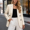 thumbnail image 3 of Idoravan Women Leather Jackets Casual Women Leather Blazer Jacket Women Faux Leather Blazer Jacket Fashion Women's Solid Color Long Sleeves Commute Leather Suit Jacket, 3 of 6
