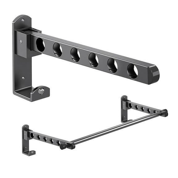 Mfigree Wall Mounted Clothes Drying Rack, Wall Clothes Hanger Foldable, Laundry Hanger Hook for Bathroom, Wall Clothes Rack Indoor, Perfect for Small Spaces ﻿