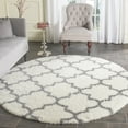 thumbnail image 2 of SAFAVIEH Montreal Lennart Geometric Quatrefoils Shag Area Rug, Ivory/Grey, 8' x 10', 2 of 10