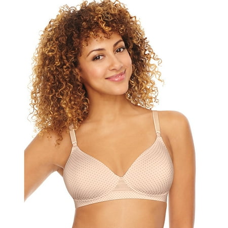 

Hanes Ultimate® Lightweight Comfort Wirefree Bra - Light Buff Dot Print - Size - 2XL