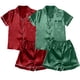 thumbnail image 1 of Conjunto de pijama de 2 piezas: tirantes de encaje y pantalones cortos - Poliéster - Talla grande - M-XXXXXL, 1 of 4