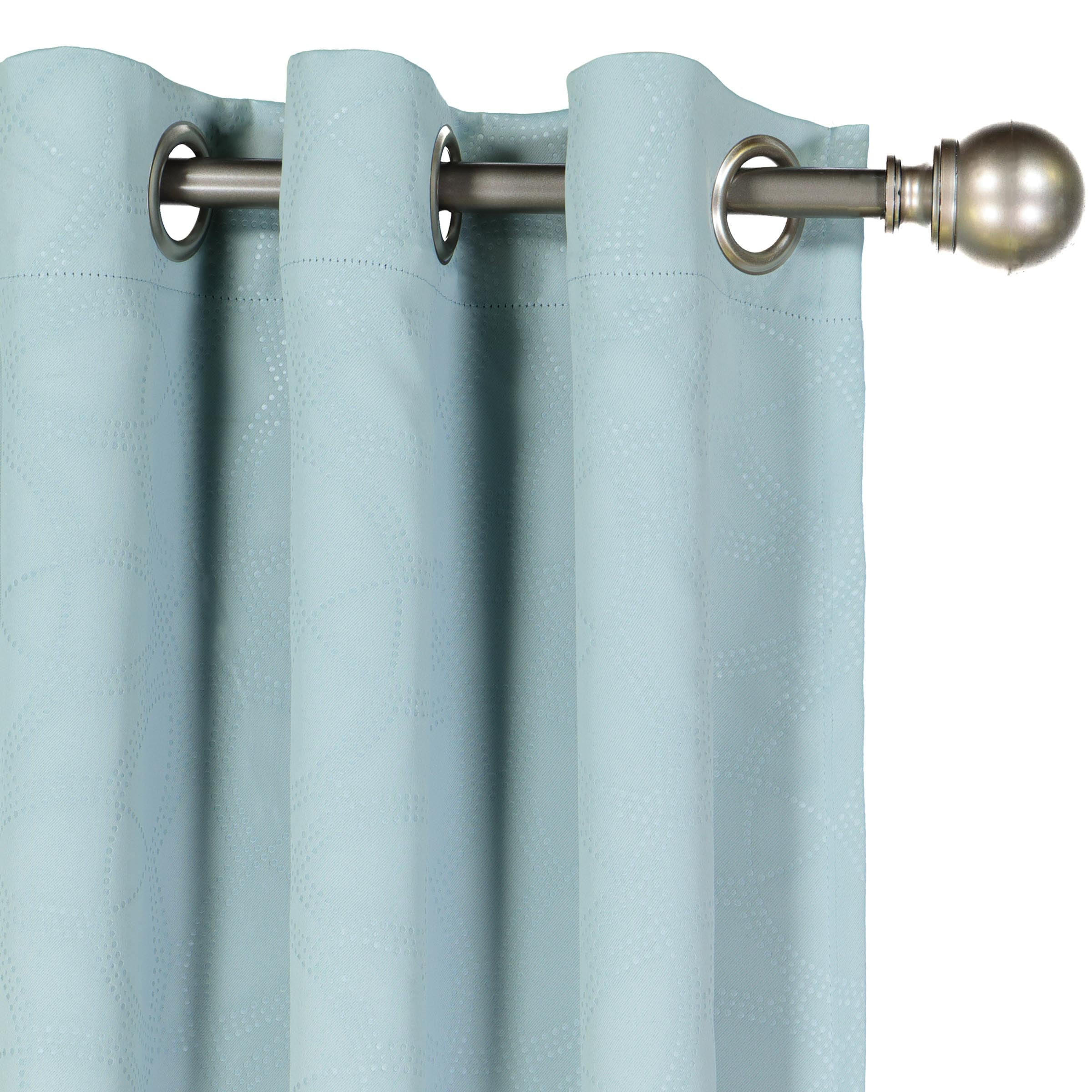 Eclipse Kingston Thermaweave Blackout Grommet Curtain Panel, Spa Blue, 52 x 63