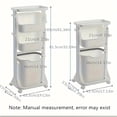 thumbnail image 6 of 17"×13"×32" 2-Tier Laundry Basket, Sorting Hamper for Laundry with Wheels Small Clothes Storage Organizer Shelf Rolling Cart for One Person, 6 of 9