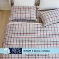 4Piece Cotton Flannel Sheet Set, Deep Pocket Fitted, Twin XL, Plaid