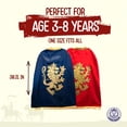 thumbnail image 4 of Capa Noble Knight de Liontouch, azul y roja, para niños de 3 a 8 años, 4 of 6