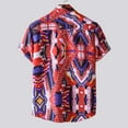 thumbnail image 4 of TIHLMK Mens Tshirts Men Hawaiian Short Sleeve Beach Shirt Printed Summer Casual Button Down Shirts, 4 of 8