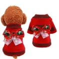 thumbnail image 2 of CICRKHB Small Dog Sweater Pet Christmas Sweater Holiday Puppy Costume Sweater Pet Clothes Pet Supplies Red, 2 of 9