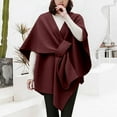 thumbnail image 2 of BLOCLOALO Women's Shawl Wrap Poncho Elegant Soft Open Front Cardigan Shawls for Spring Fall Winter Cross Front Wedding Travel Shawls Cape Brick Red One Size, 2 of 6
