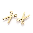 thumbnail image 2 of 20pcs 201 Stainless Steel Pendants Scissors Charm Real 18K golden Plated 16x10x1mm Hole: 1.6mm, 2 of 2