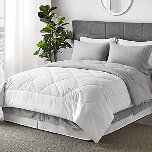 Bedsure White Twin Comforter Sets 6, White Twin Bed In A Bag