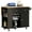 Black, variant on EUROCO 40" Kitchen Islands with Power Outlet,Kitchen islands cart with Drop Leaf,Rubber Wood Top,2 Drawers,Adjustable Shelves,5 Wheels,Wine Rack for Kitchen,Dining room,Home,Bar,Black