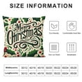 thumbnail image 5 of Christmas Decor Merry Christmas with Leaves Garlands  Linen Pillow Covers , Throw Pillow Case Cushion Cover for Sofa, 5 of 5