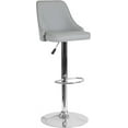 thumbnail image 2 of Light Gray Fabric Adjustable Height Barstool, 2 of 6