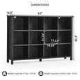 thumbnail image 2 of Joaxswe 12-Cube Bookcase and Bookshelves, 62'' Width Open CD Display Storage Rack, Vintage Cubby Cabinet for Living Room, Black, 2 of 9