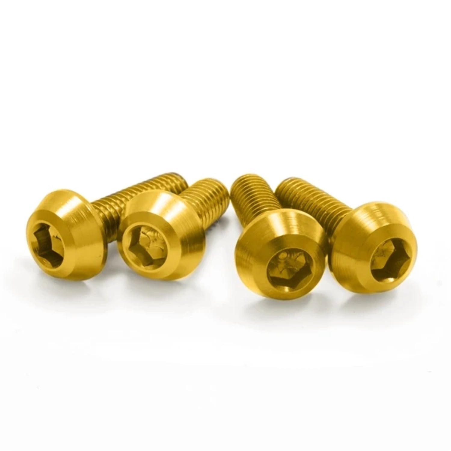 4/Pc Drc Aluminum M6 Flange Bolts 16Mm Ti-Color