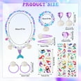 thumbnail image 7 of Armscye Crossbody Bag for Girls with 9 Pcs Mermaid Jewelry, Mermaid Kid Costume Jewelry and 5 Sheets Tattoo Sticker, Play Jewelry with Necklace Bracelet Earrings Hair Clips Ring Bands, 7 of 7
