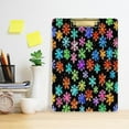 thumbnail image 6 of Colorful Snowflakes 12.5x9in Clipboard, Durable Acrylic with Metal Clip and Wall Hook for Office or Classroom, 6 of 10