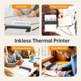 thumbnail image 2 of HPRT MT610Pro 300DPI Wireless Portable Thermal Printer Bundle, Inkless Bluetooth Printer with Carrying Case & 200 Sheets Letter Paper, Supports 8.5" x 11", for Home, Office & Travel, 2 of 8