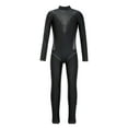 thumbnail image 3 of iEFiEL Kids Girls Long Sleeve Full Unitard Shiny Rhinestone Gymnastics Ballet Dance Leotard Skating Jumpsuit Black 10, 3 of 7