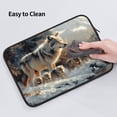 thumbnail image 5 of Pofeuu Wolf Family Winter Wonderland Print Laptop Carrying Case,13-15-Inch Laptop and Tablet, Sleek Design, Durable and Water-Repellent Fabric, Business Casual or School-15 inch, 5 of 8