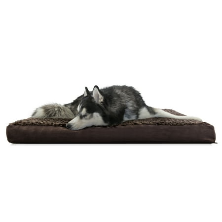 UPC: 0815181022938 | FurHaven Pet Products Ultra Plush Deluxe Cooling Gel Memory Foam Pet Bed for Dogs & Cats – Chocolate  Jumbo