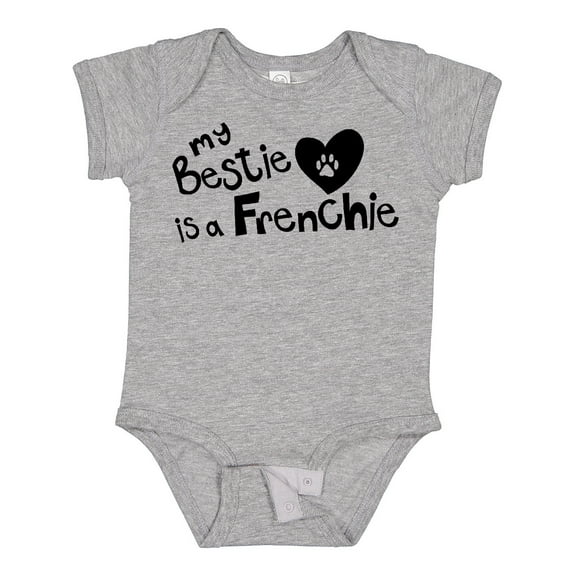 Inktastic Bestie Frenchie Boys or Girls Baby Bodysuit