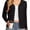 Black, variant on Women's Lightweight Button Down Cardigan Sweater, V Neck Scalloped Trim Slim Fit Long Sleeve Knit