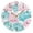 Gold, variant on Blue Pink Seashells Hand Painted Round Wall Clock Silent Analog Battery Operated Black Pointer Home Decor 9.84" Diameter