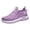 Purple, variant on HTHLVMD Knit Mesh Slip-On Sneakers, Lightweight Breathable Casual Shoes, Women's Sports Shoes, Lightweight Lace Up Low Top Running & Tennis Sneakers, Breathable Gym Trainers for Holiday, White 8