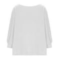 thumbnail image 5 of Ounisa Women's Off The Shoulder Tops Sexy Long Sleeve Shirts Oversized Fashion Casual Batwing Sweaters Pullover Tunic Tops, 5 of 6