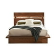 thumbnail image 2 of Benjara Zeko California King Platform Plinth Bed, Natural Edge, Walnut Brown Wood, 2 of 5
