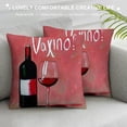 thumbnail image 3 of Orinice Wine Bottle Glass Graphic Decorative Throw Pillow Cover for Home Couch Living Room Bed Sofa, Pillow Case 1PC, Multi-Purpose Cushion Cover, Durable Materials 24x24in, 3 of 5