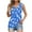 Blue, variant on Women's Casual Sleeveless Printed V-Neck Tank Top Fashionable Blouse